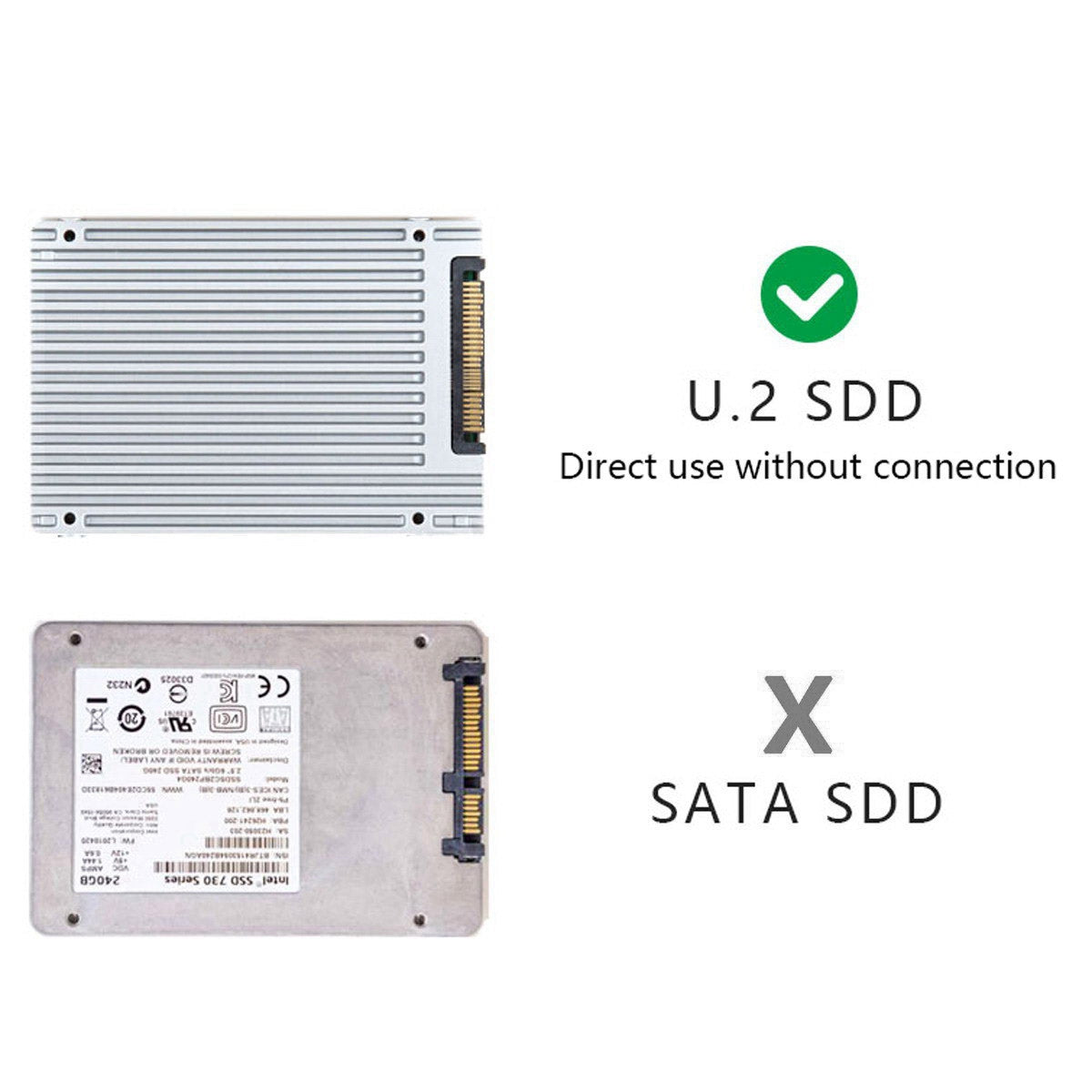 SF-017 50cm Oculink SFF-8611 to U.2 U.3 SFF-8639 NVME PCIe PCI-Express SSD Cable for Mainboard SSD