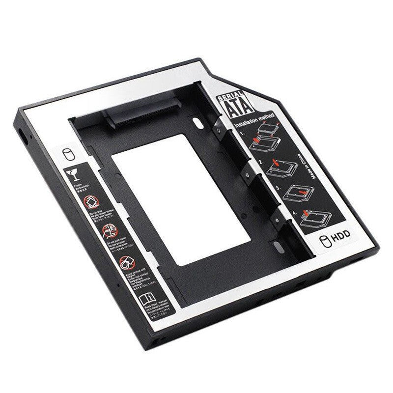 2.5" SSD Caddy Adapter SATA 3.0 Interface Hard Drive Holder Aluminum HDD Caddy 12.7mm / 9.5mm Hard Drive Mounting Bracket for Laptops, Computers