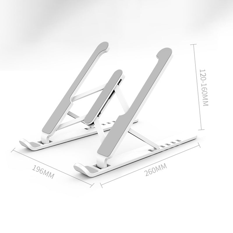 Foldable Portable Desktop Computer Laptop Stand 6-Level Angle Adjustable Height Laptop Mount
