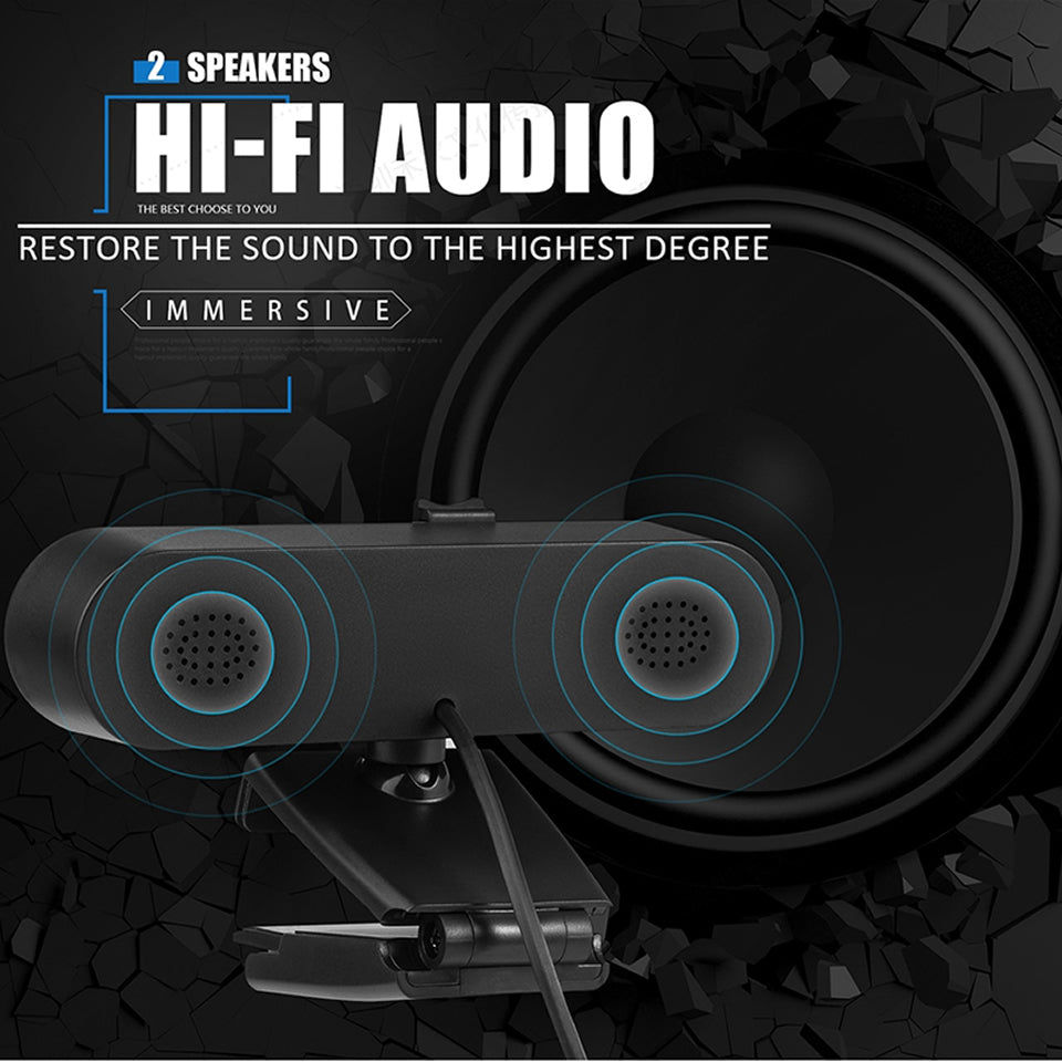 2K Full HD Auto Focus USB Computer Laptop Camera Live Streaming Video Conference Webcam with Built-in Microphone