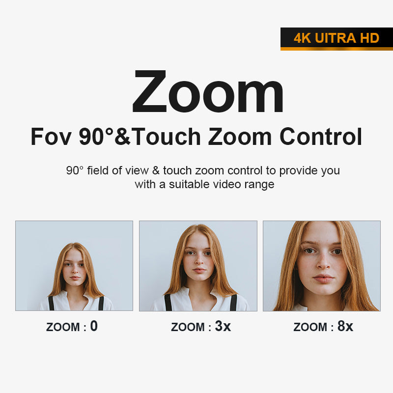 H500 3840*2160p UHD 4K 60FPS Webcam Autofocus Web Camera PC Camera with Microphone