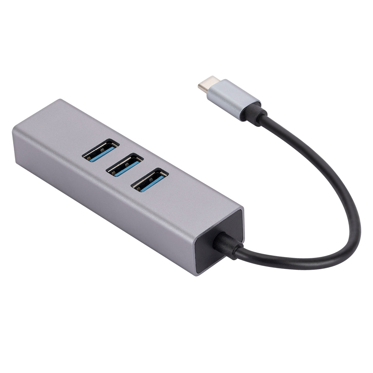 Type C to RJ45 Ethernet Adapter+3xUSB 3.0 Ports, Aluminum Alloy USB 3.0 to RJ45 Gigabit Ethernet LAN Network Convertor