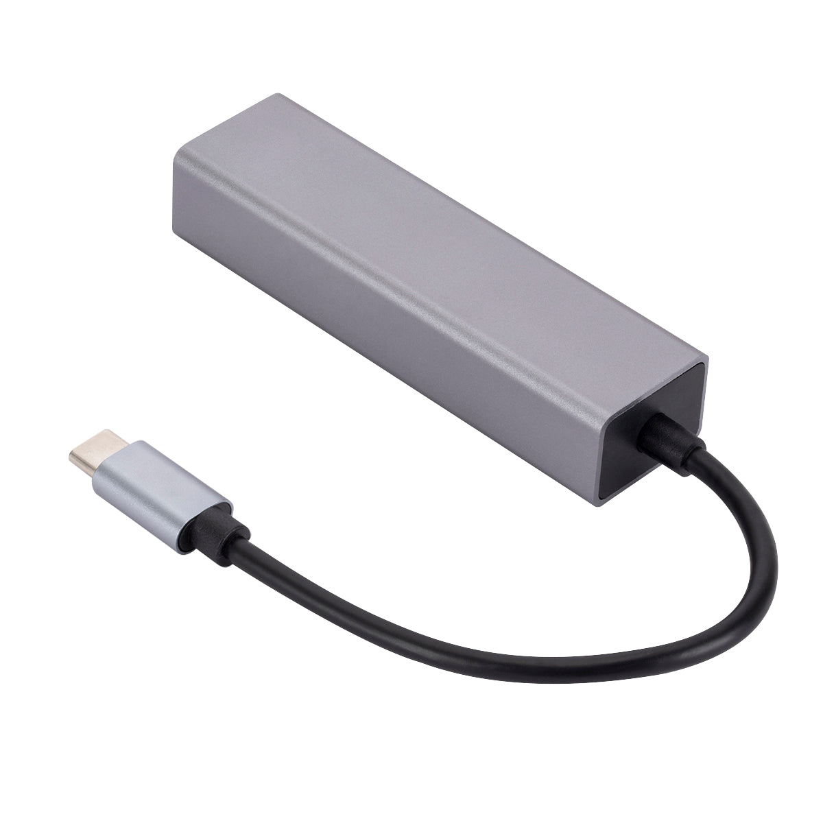 Type C to RJ45 Ethernet Adapter+3xUSB 3.0 Ports, Aluminum Alloy USB 3.0 to RJ45 Gigabit Ethernet LAN Network Convertor
