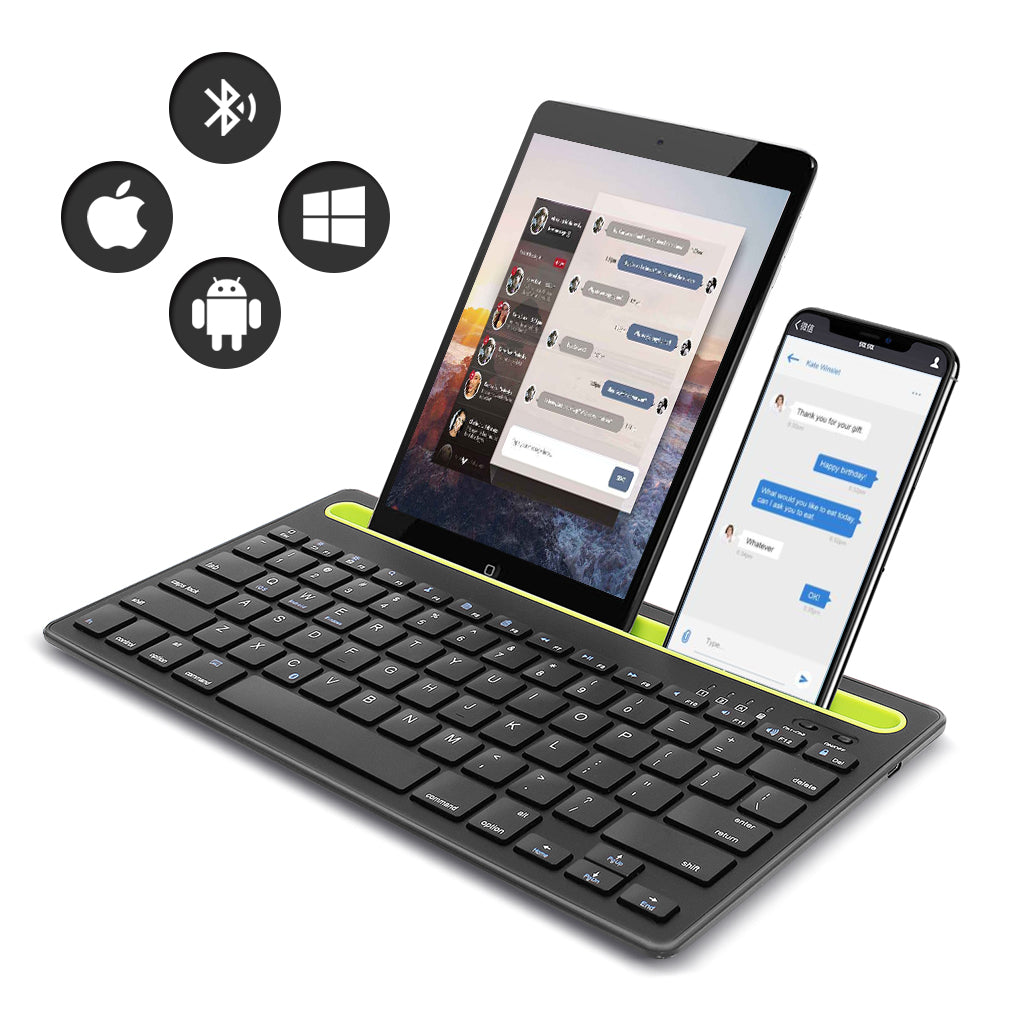 HM-04 Dual-Device Connection Bluetooth Keyboard for IOS Android Windows Phones/Tablets