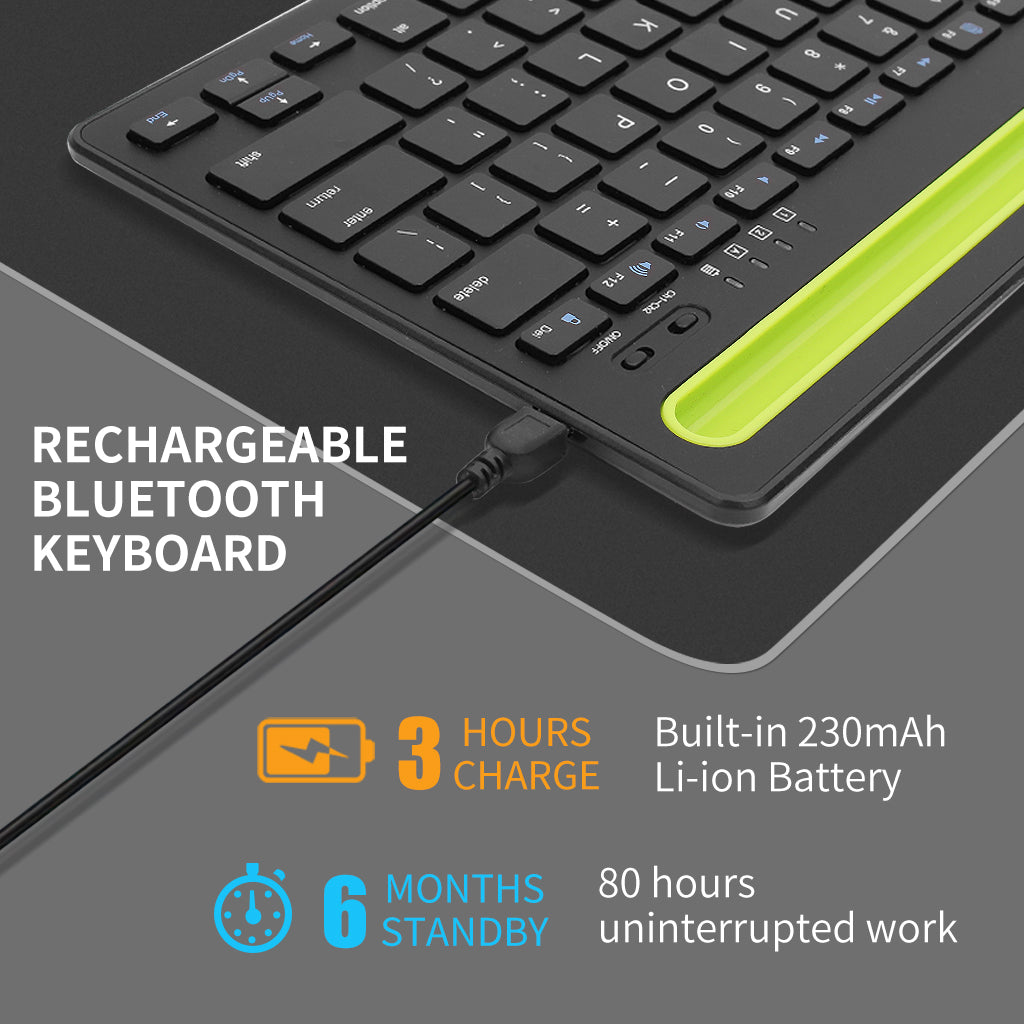 HM-04 Dual-Device Connection Bluetooth Keyboard for IOS Android Windows Phones/Tablets