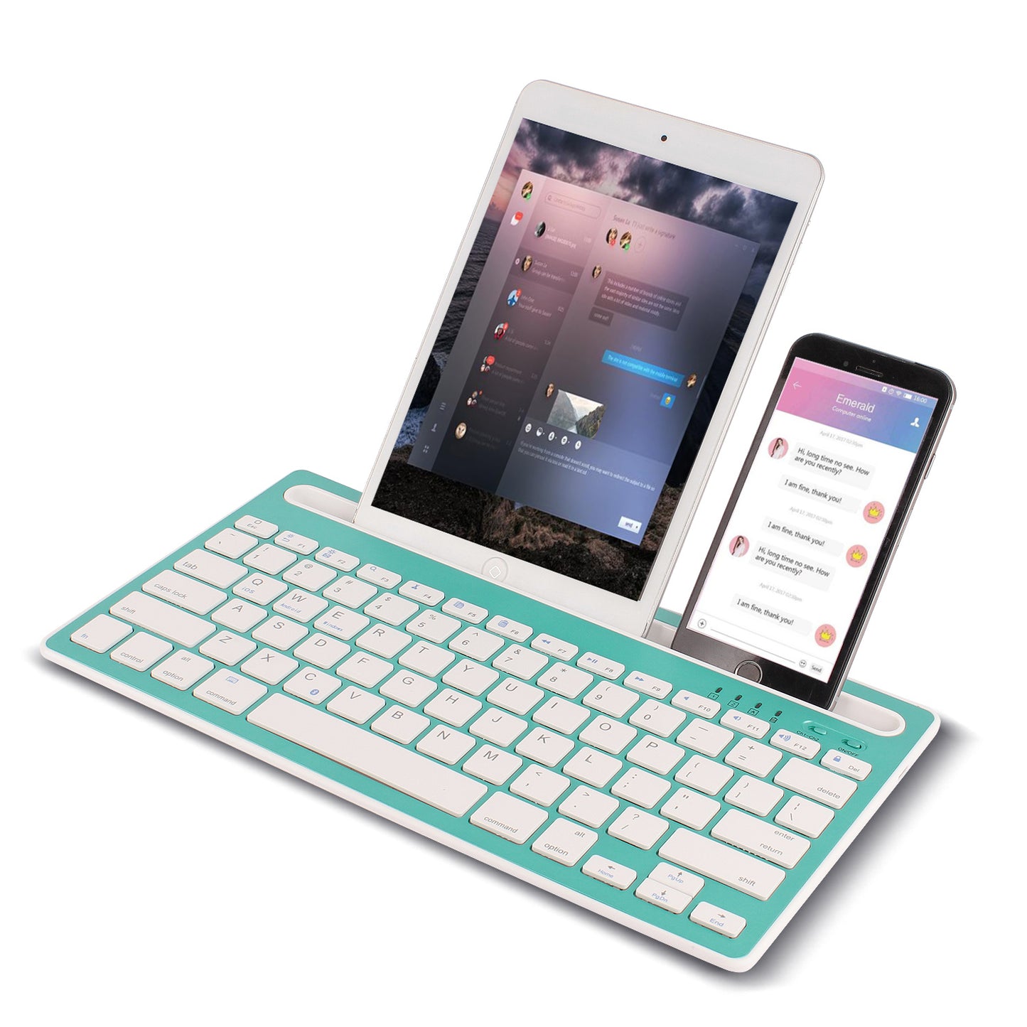 HM-04 Dual-Device Connection Bluetooth Keyboard for IOS Android Windows Phones/Tablets