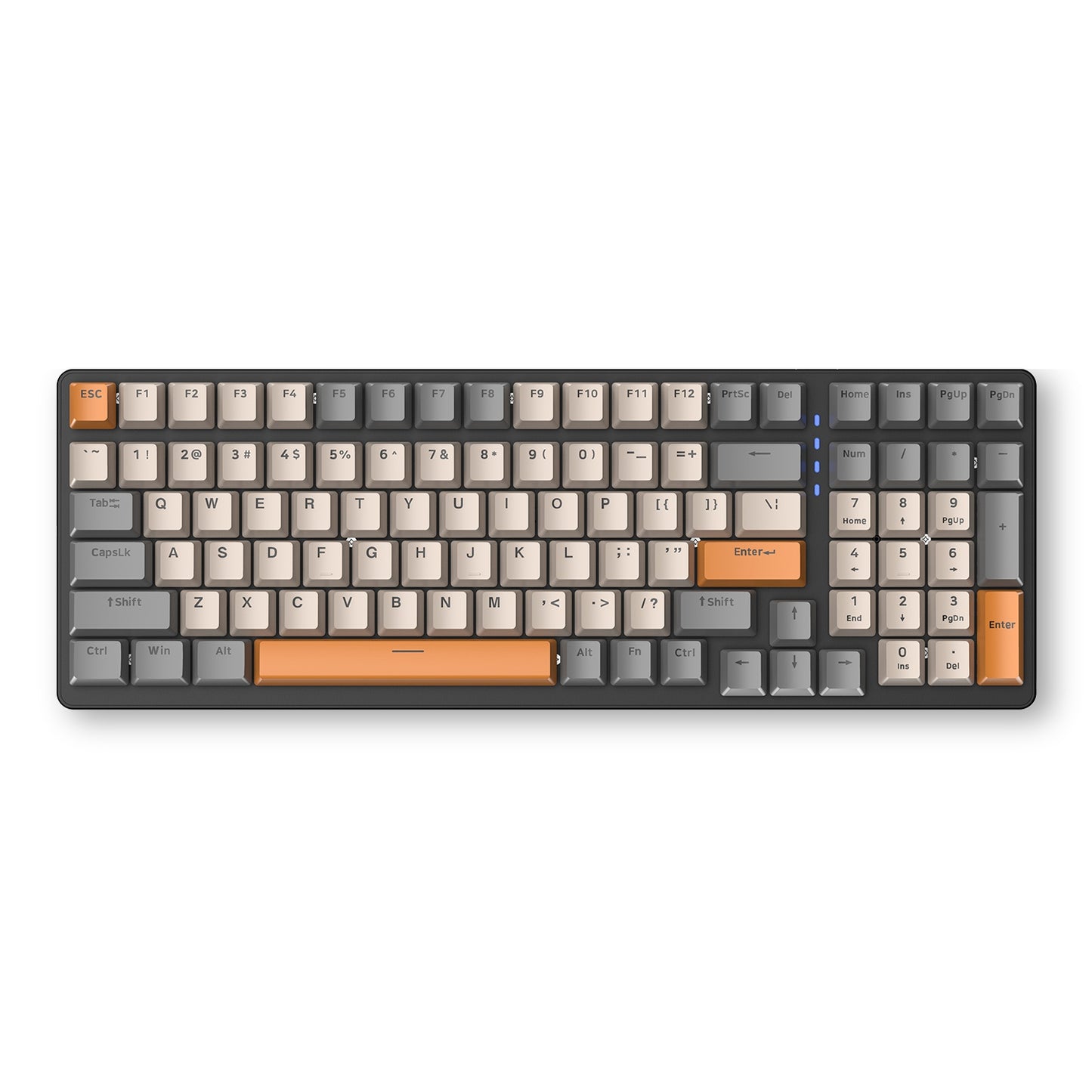 FREE WOLF K3 Mechanical Keyboard 100-Key Gaming Keyboard with Colorful Light Effects for Office Home Computers Laptops