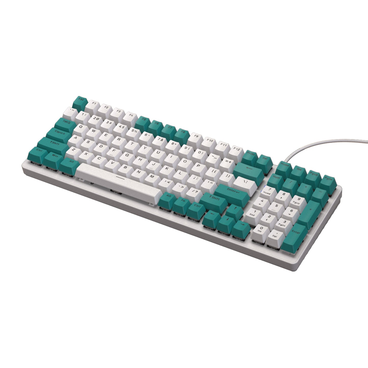 FREE WOLF K3 Mechanical Keyboard 100-Key Gaming Keyboard with Colorful Light Effects for Office Home Computers Laptops