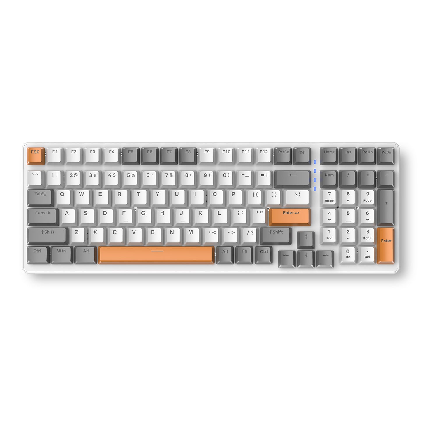 FREE WOLF K3 Mechanical Keyboard 100-Key Gaming Keyboard with Colorful Light Effects for Office Home Computers Laptops