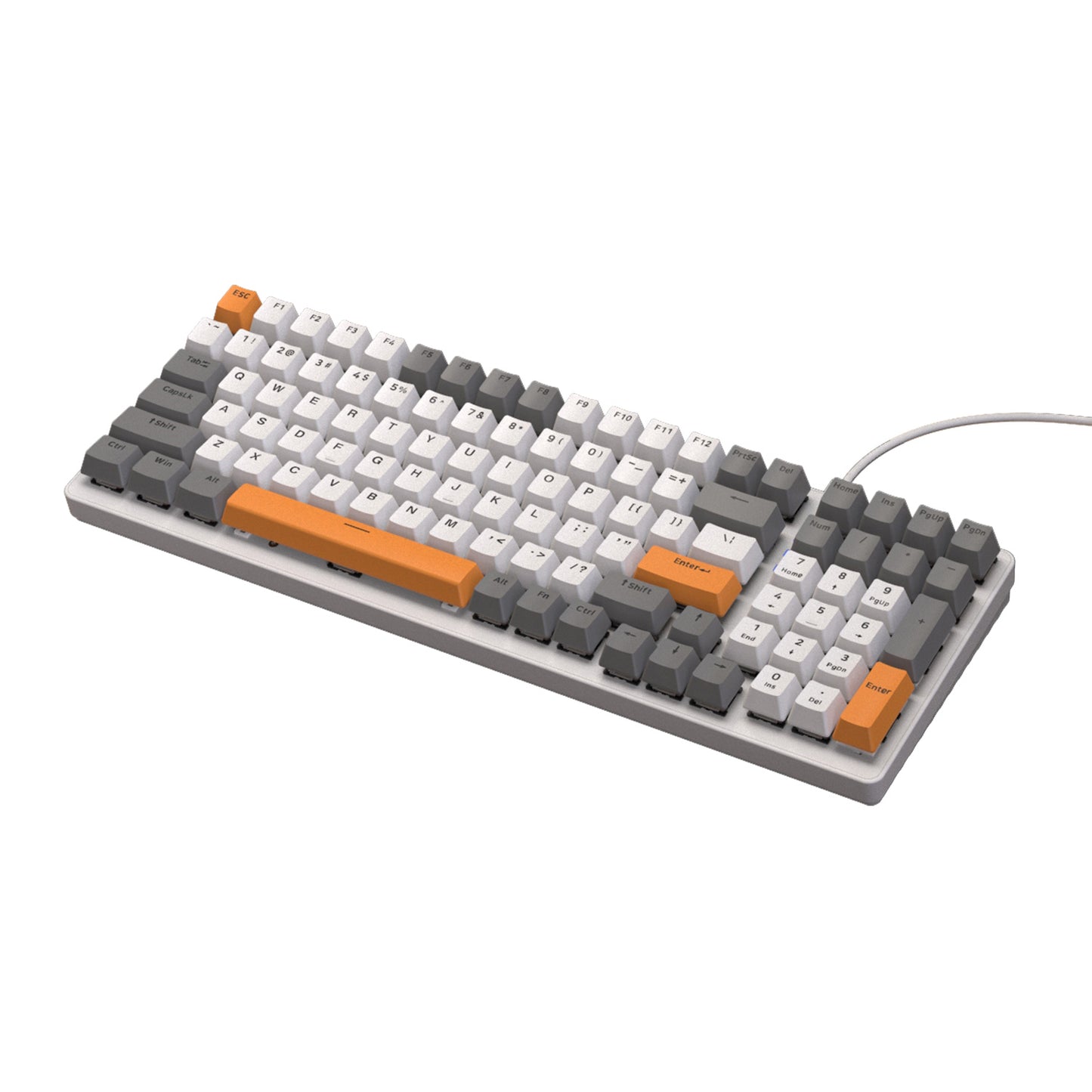 FREE WOLF K3 Mechanical Keyboard 100-Key Gaming Keyboard with Colorful Light Effects for Office Home Computers Laptops