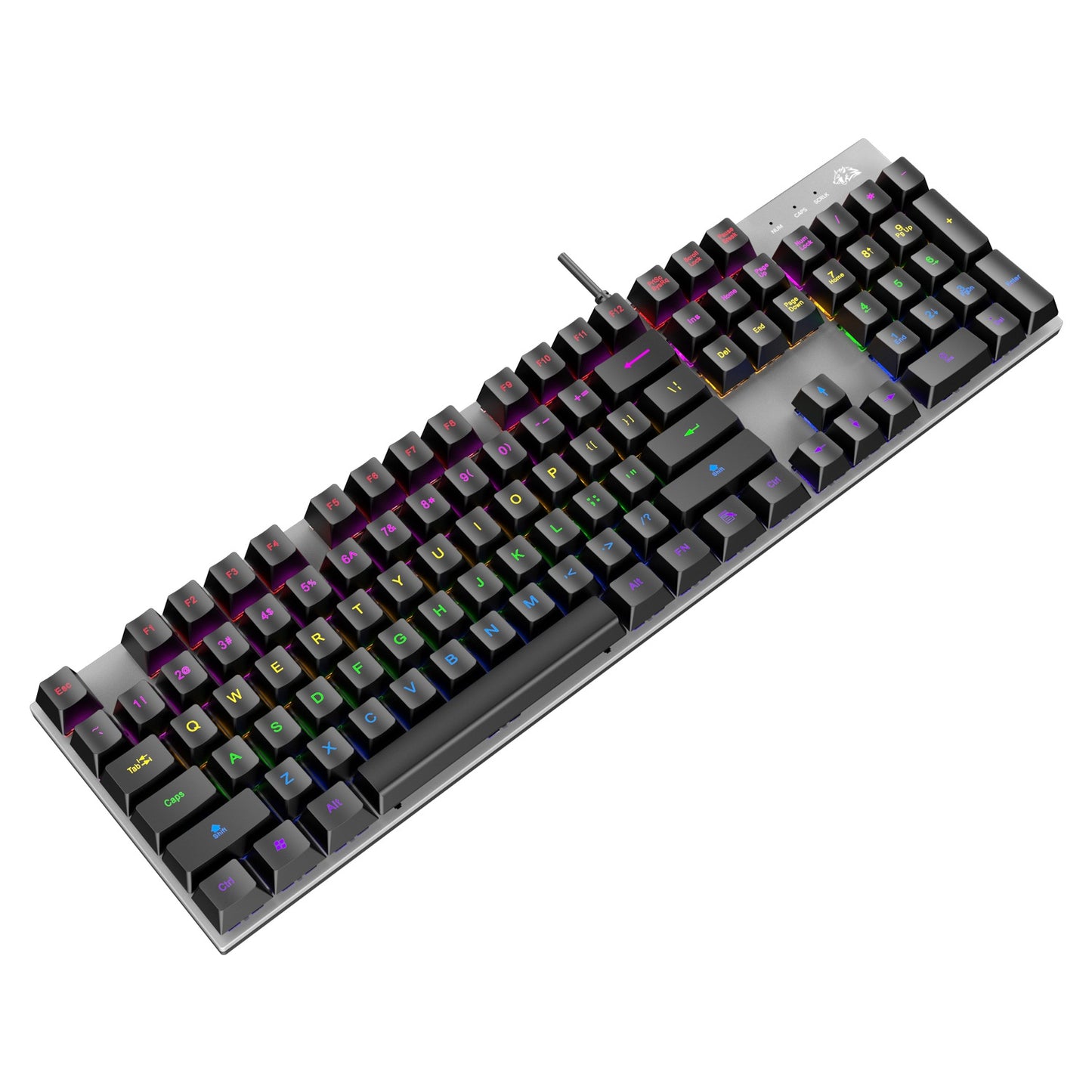 FREE WOLF K1 104 Keys Full Size Mechanical Gaming Keyboard RGB Backlit USB Keyboard for PC Gamer Laptop