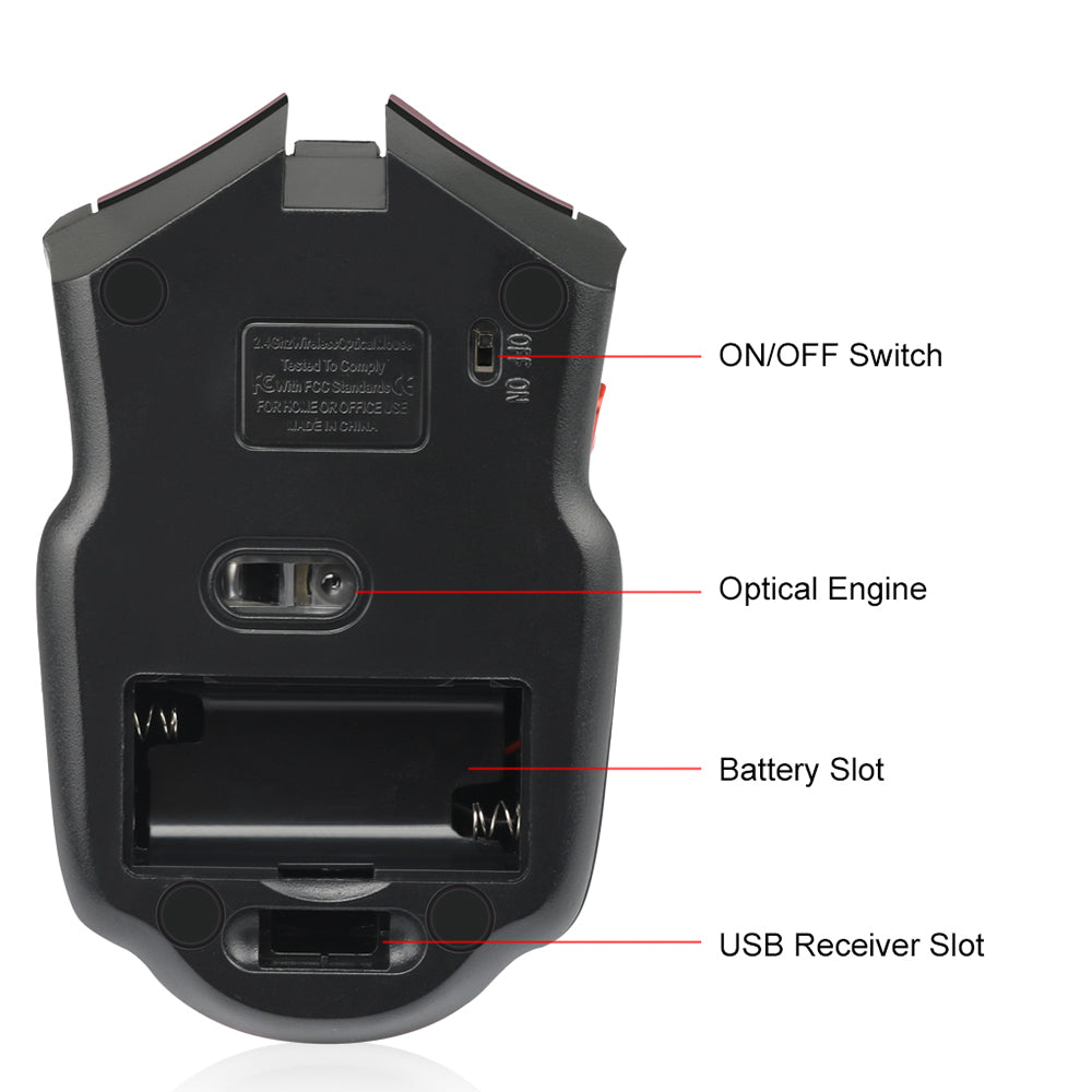 11 RGB Mouse 2.4G Wireless Connection 800 / 1200 / 1600DPI Laptop Computer Mouse for MacOS and Windows