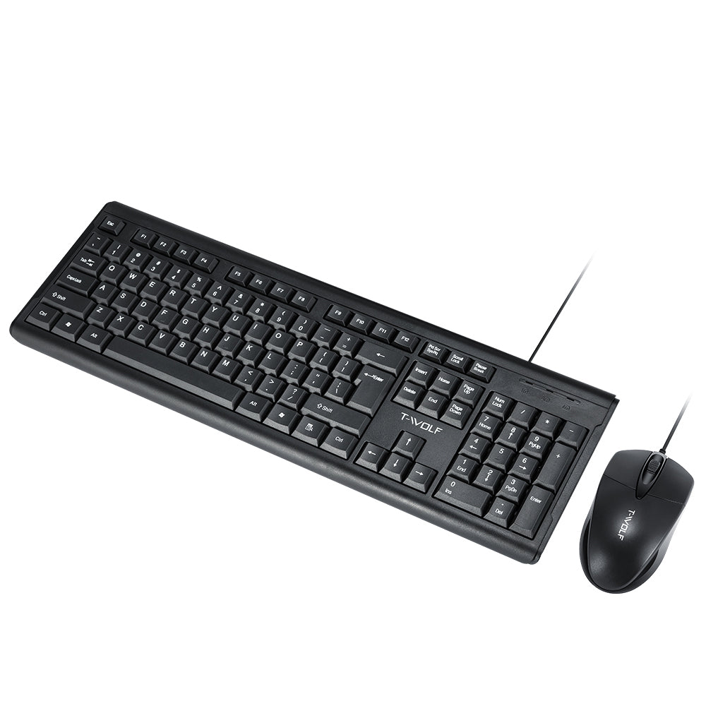 USB Port Business Classic Computer Wired Keyboard and Mouse Set