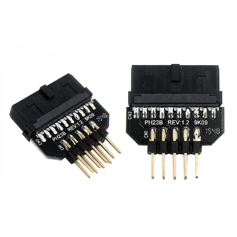 PH23B Motherboard USB2.0 9Pin Male to USB3.0 19Pin Female Front Panel Plug-in Connector Adapter Converter