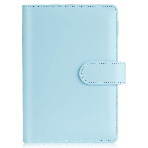 A6 Size 6-Ring PU Leather Notebook Binder Cover Magnetic Closure Planner Journal Binder Shell
