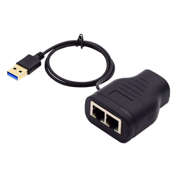 UT-015 100Mbps STP UTP RJ45 8P8C Plug to Dual RJ45 Hub Splitter Network Ethernet Switcher Adapter with USB Power Cable