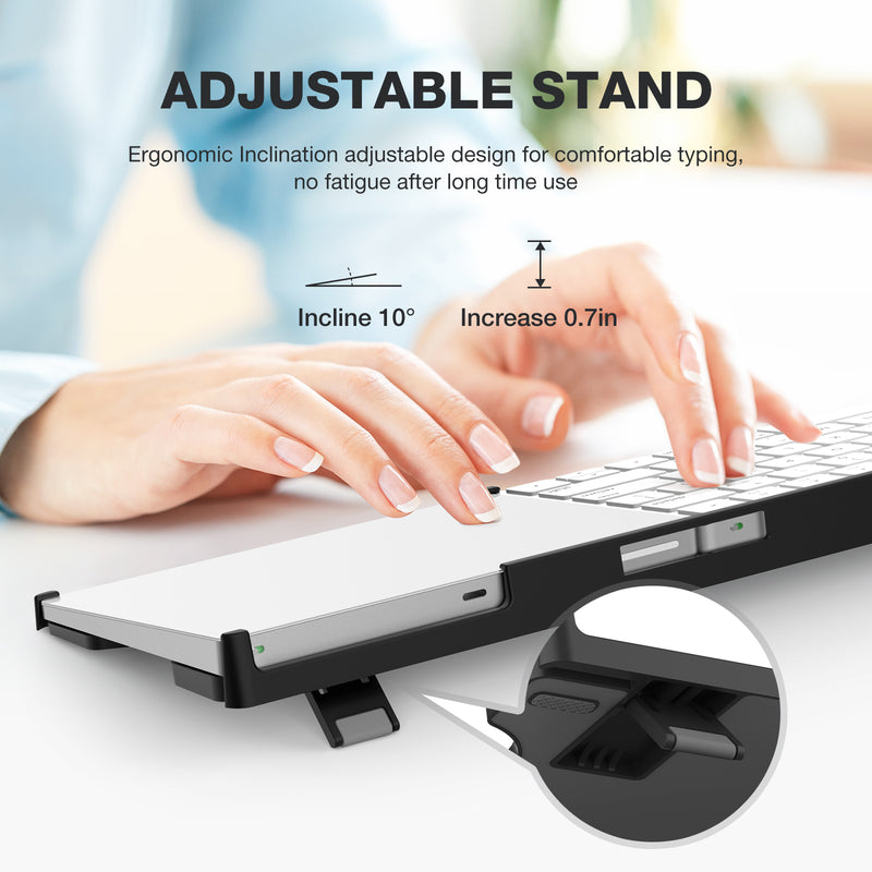 BESTAND For Apple Magic Trackpad 2 / 3  /  Magic Keyboard 2 / 3 Adjustable Bracket Desktop Holder Stand