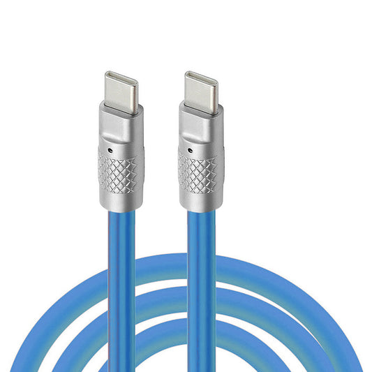UC-003-0R-2.0M 2m USB Type C to USB-C 120W Fast Charge Cord Ultra Soft Liquid Silicone Data Cable