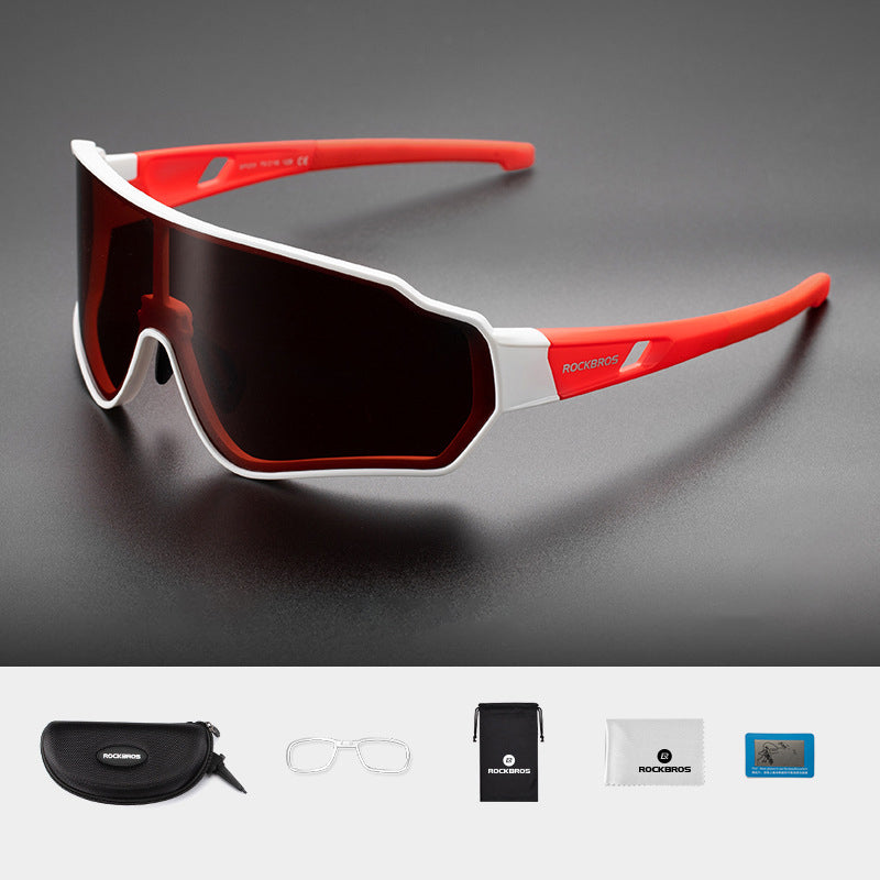 ROCKBROS 10161 Bike Riding Polarized / Photochromic Goggles Outdoor Anti-UV Windproof HD Glasses