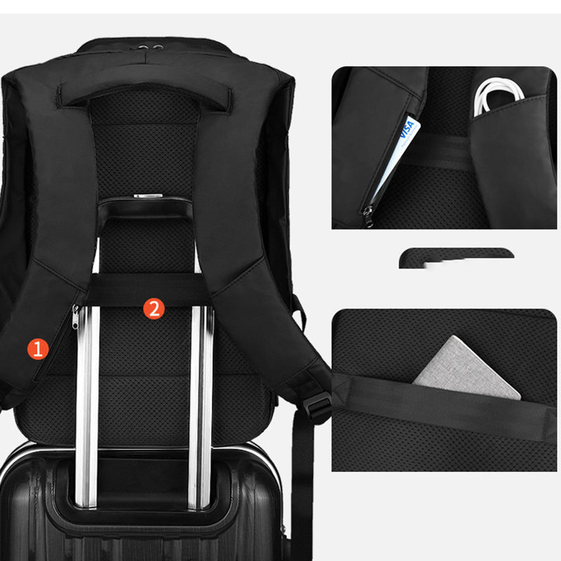 ML8018 Large Business Laptop Backpack Travel Rucksack Bag Water-Repellent Shoulders Bag with External USB Charging Port