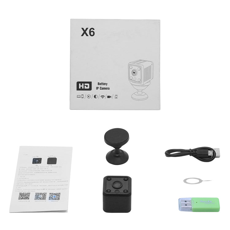 X6 Wireless Camera Wifi Home Security Cam Night Vision HD 1080P Webcam