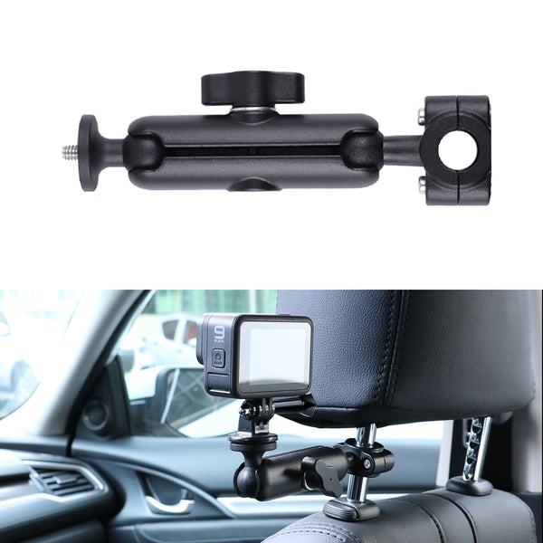 AT1229 9.5cm Car Headrest Camera Holder Motorcycle Rearview Mirror Mount Camera Bracket