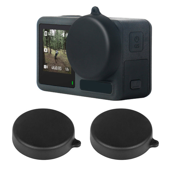 2Pcs For DJI Osmo Action 3 Sports Camera Soft Silicone Lens Cover Protective Cap Accessories