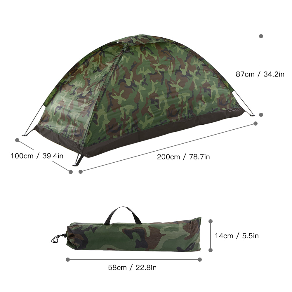 1-2 Person Anti-UV Outdoor Windproof Tent for Camping Fishing Climbing