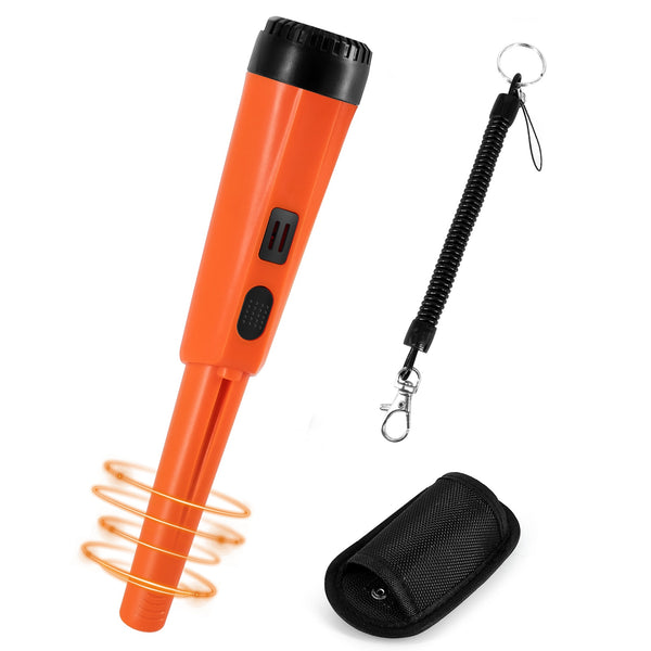 Handheld Metal Detector Pinpointer Portable Pin Pointer Wand Search Treasure Finder Probe with LCD Display for Adults Kids (No Battery, No Waterproof Bag)