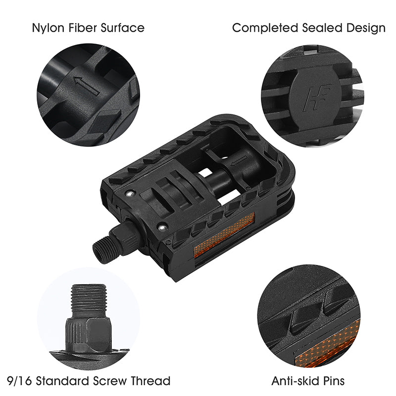 1 Pair YP0802082 Foldable Bicycle Pedals MTB Road Mountain Bike Non-slip Pedal Cycling Parts