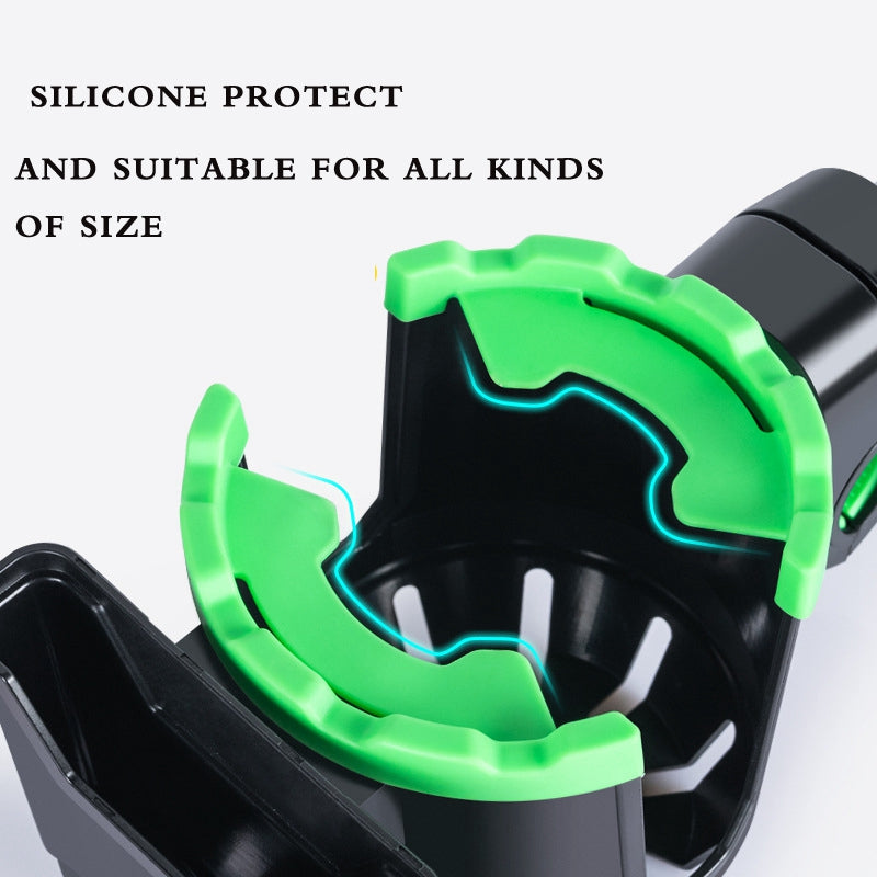 2-in-1 Bottle Cup Holder Cell Phone Holder Organizer Cycling Accessories for Bike Handlebar