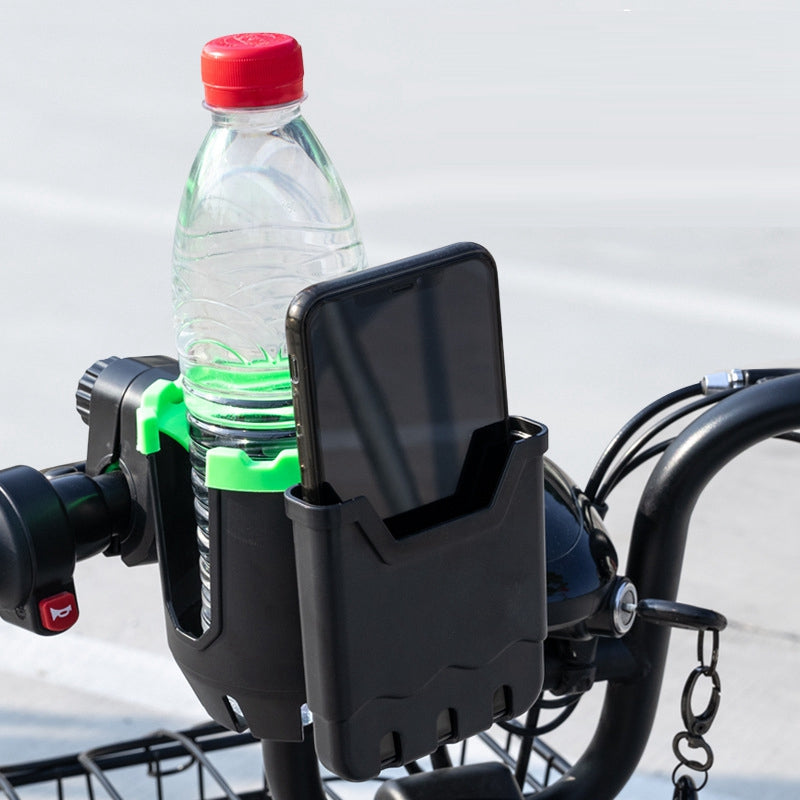 2-in-1 Bottle Cup Holder Cell Phone Holder Organizer Cycling Accessories for Bike Handlebar