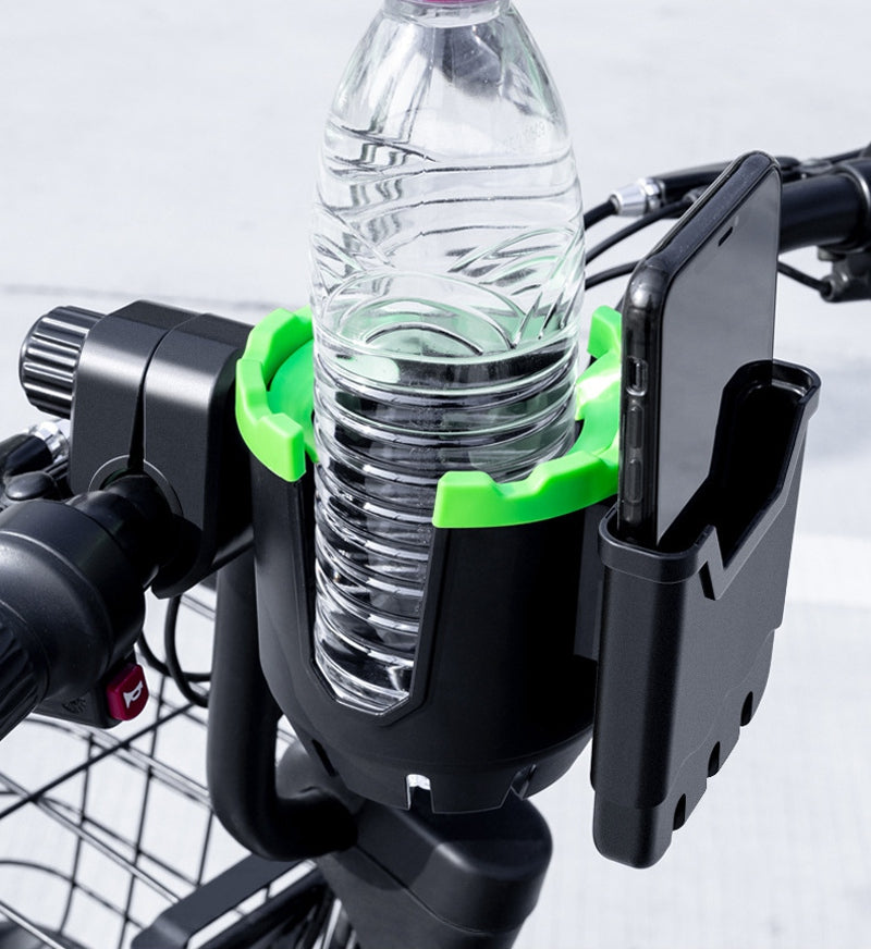 2-in-1 Bottle Cup Holder Cell Phone Holder Organizer Cycling Accessories for Bike Handlebar