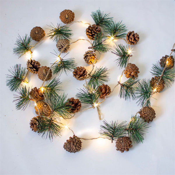 2m 20 LED Christmas Pinecone String Light Battery Operated Holiday Party Lighting Decor
