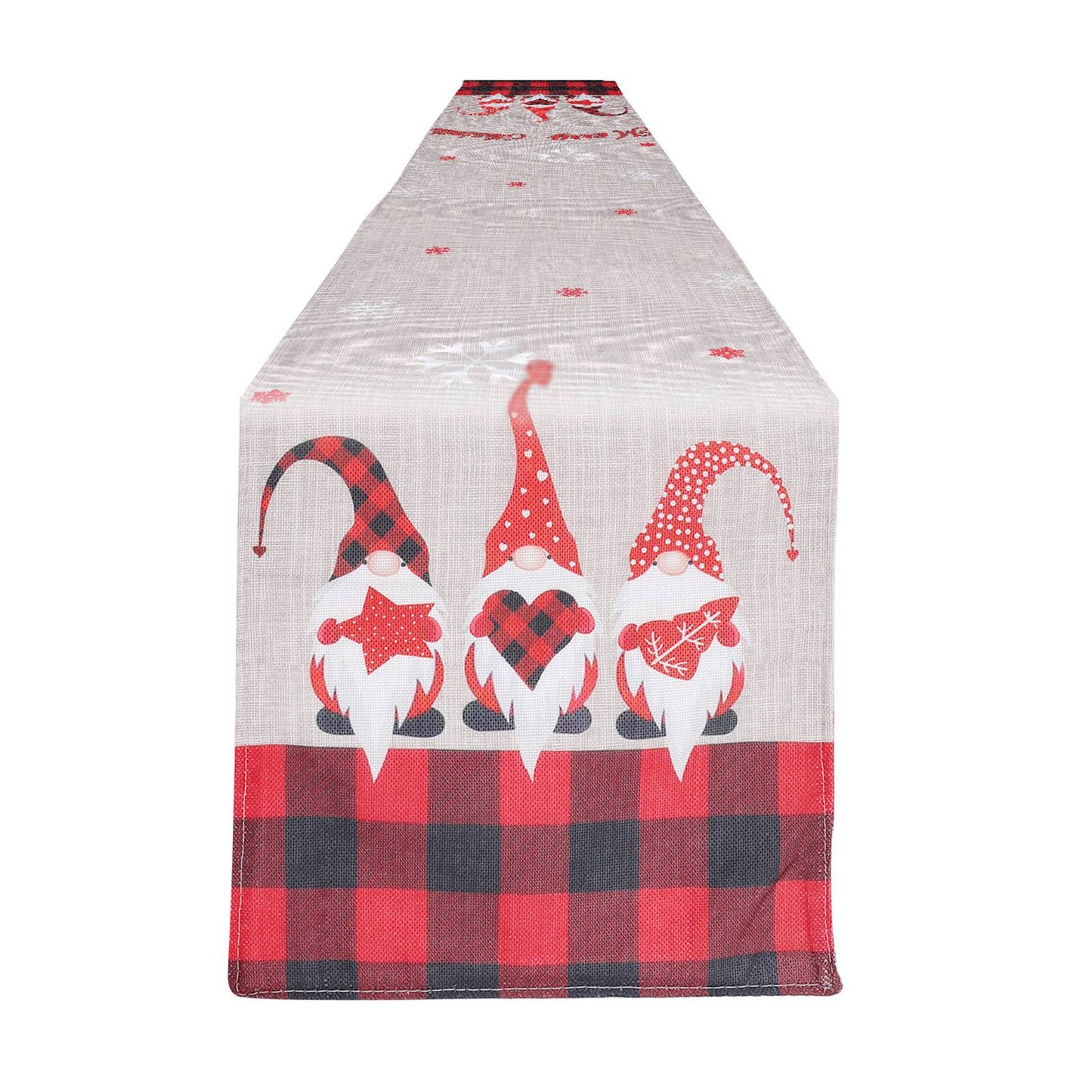 2022Sa40 176x34cm Soft Rudolph Pattern Table Cloth Christmas Tablecloth Holiday Decoration Rectangle Table Cover for Dinner Parties