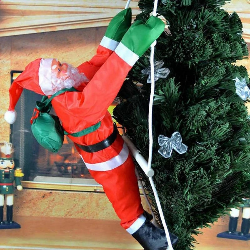 2 Santa Claus Climbing Toy Ladder Climbing Ladder Christmas Tree Indoor Outdoor Hanging Ornament