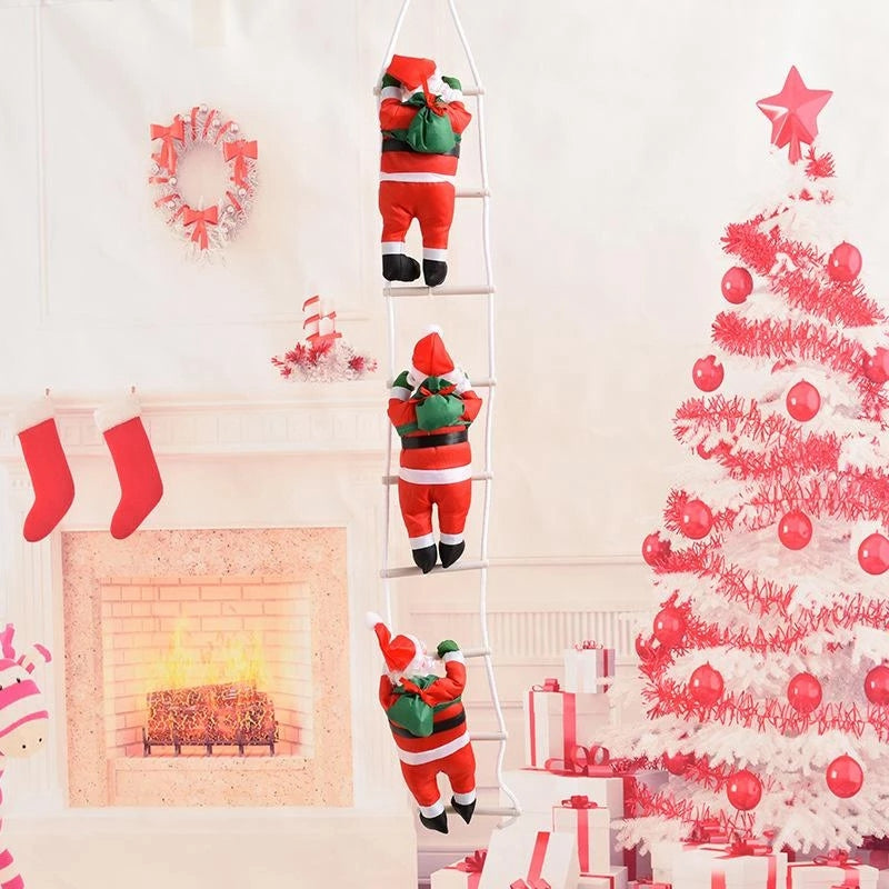 2 Santa Claus Climbing Toy Ladder Climbing Ladder Christmas Tree Indoor Outdoor Hanging Ornament