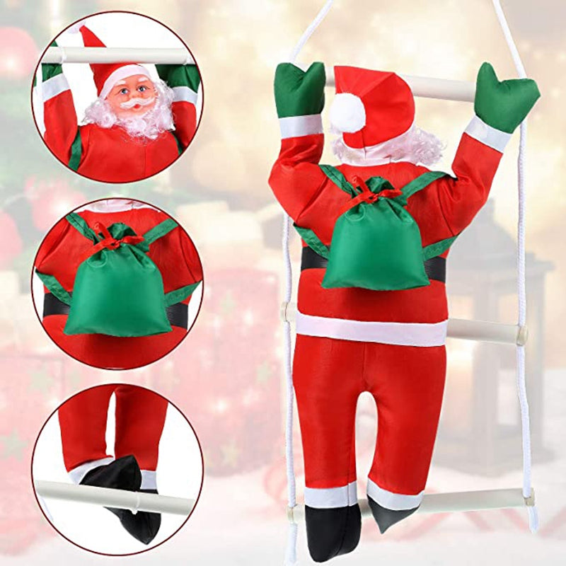 2 Santa Claus Climbing Toy Ladder Climbing Ladder Christmas Tree Indoor Outdoor Hanging Ornament