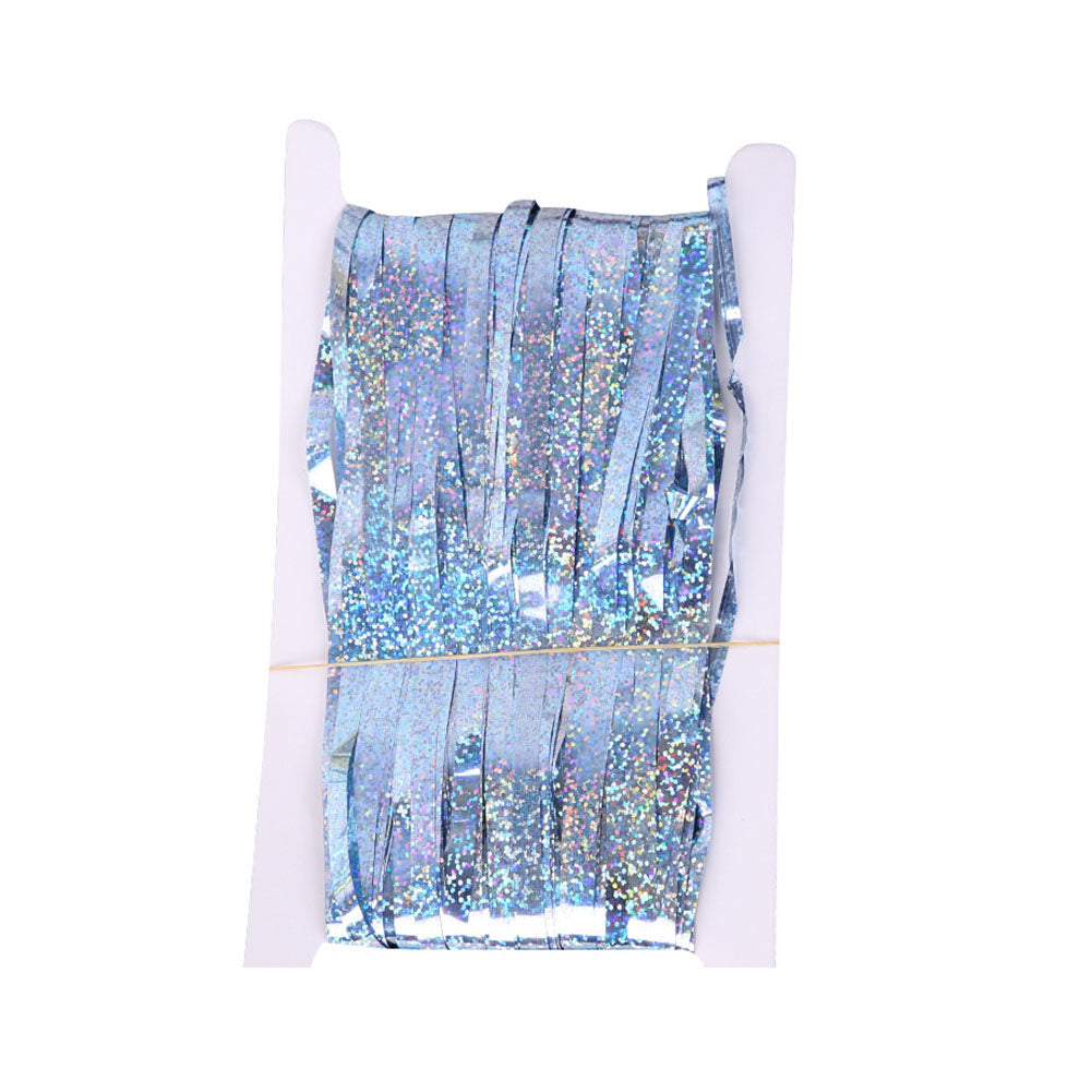 1m*2m Laser Fringe Curtain Metallic Door Streamers Holidays Christmas Party Decoration Photo Backdrop