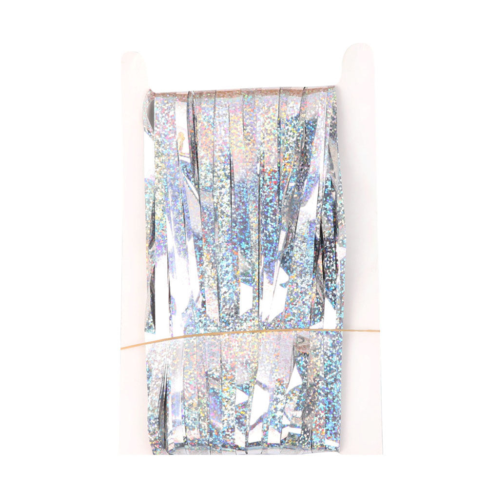 1m*2m Laser Fringe Curtain Metallic Door Streamers Holidays Christmas Party Decoration Photo Backdrop