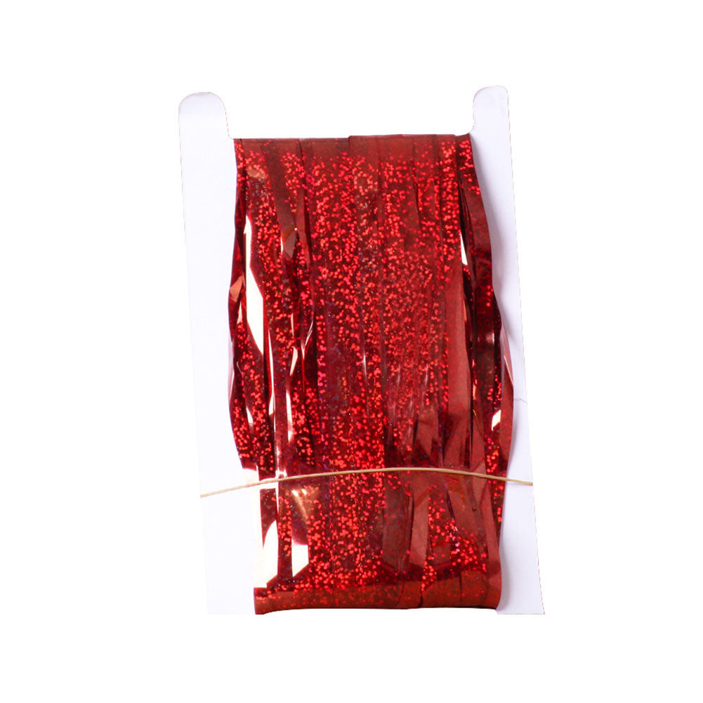 1m*2m Laser Fringe Curtain Metallic Door Streamers Holidays Christmas Party Decoration Photo Backdrop