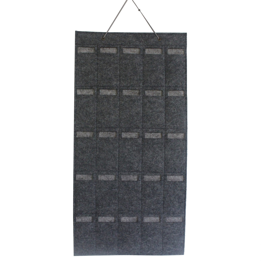 25 Slots Wall Hanging Felt Sunglasses Holder Bag Eyeglasses Storage Pouch Organizer, Style B