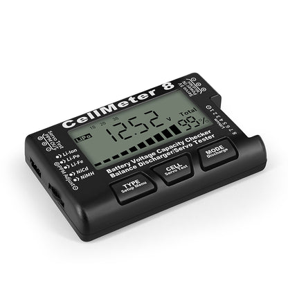 Cellmeter 8-in-1 Digital Battery Capacity Checker Controller Tester Voltage Tester for Li-Po Li-ion NiMH Nicd Cell Meter