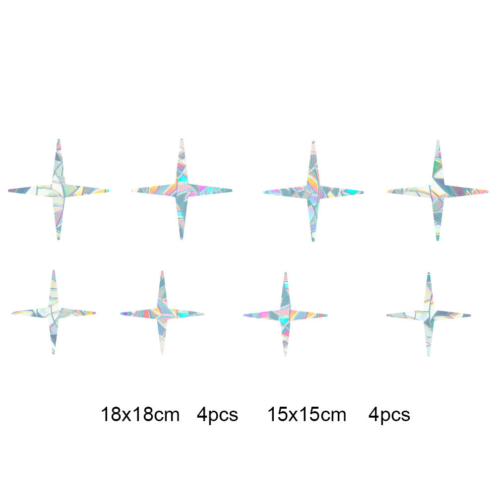 1Set Rainbow Prism Electrostatic Glass Sticker PVC Non-Adhesive Removable Window Colorful Film Sticker (No EN71)