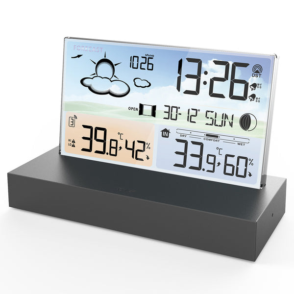 zx3396c Wireless Clock Color Display Home Weather Forecast Station Backlight Function Electric Clock Alarm