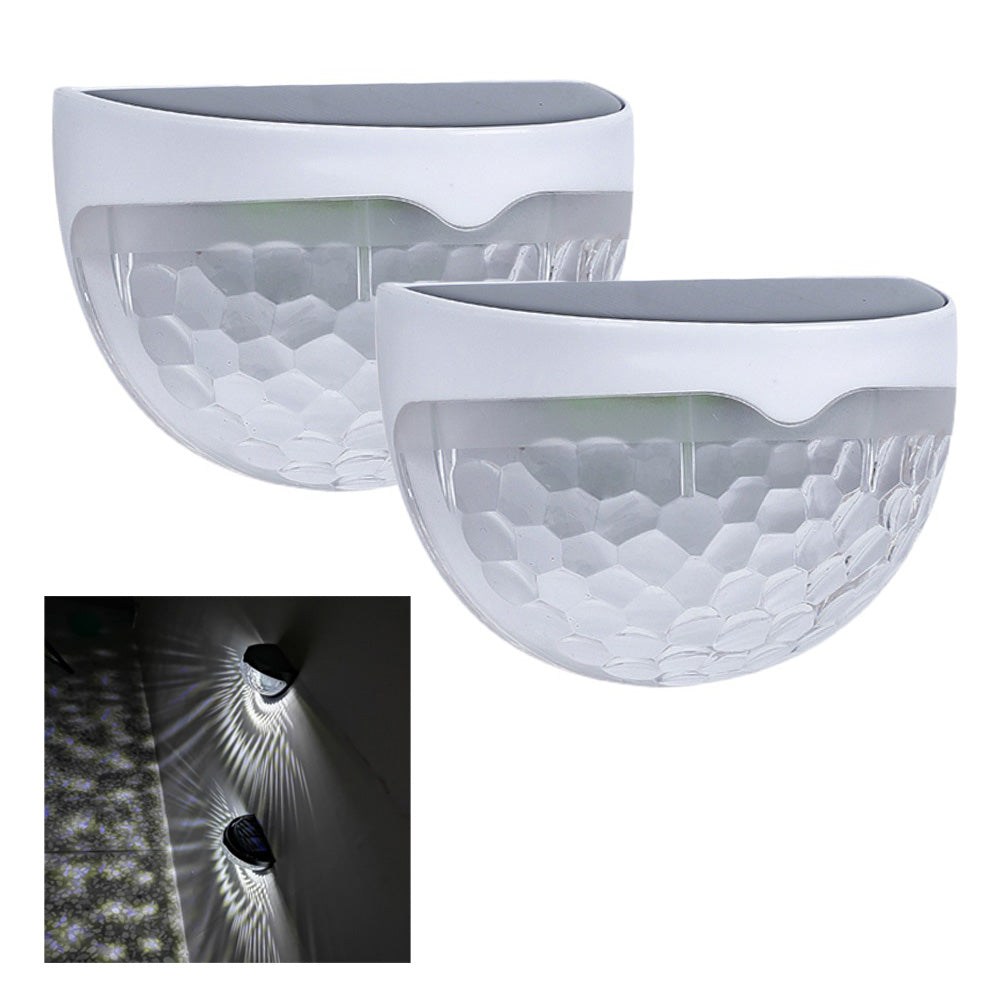 2pcs SM3026 LED Solar Wall Lights Outdoor Lighting Fence Lamp Night Light Garden Yard Decoration