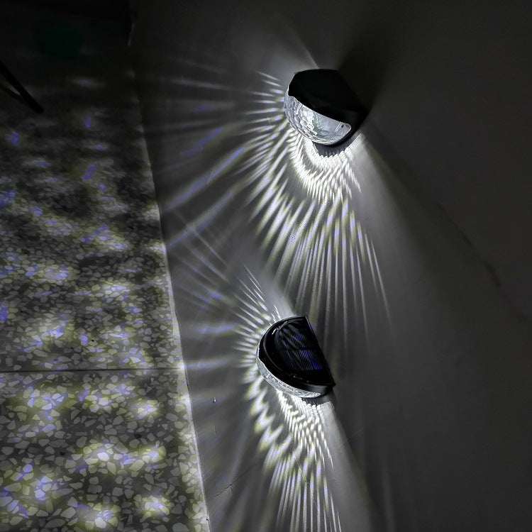2pcs SM3026 LED Solar Wall Lights Outdoor Lighting Fence Lamp Night Light Garden Yard Decoration