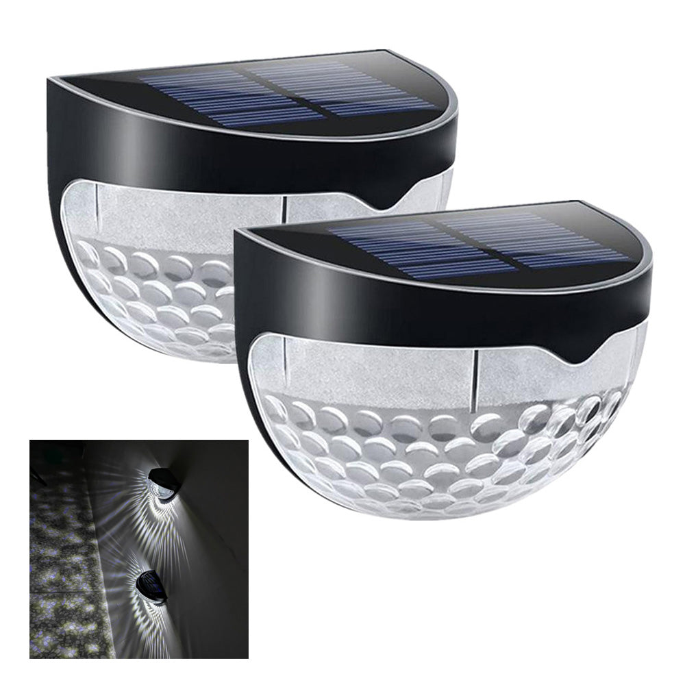 2pcs SM3026 LED Solar Wall Lights Outdoor Lighting Fence Lamp Night Light Garden Yard Decoration