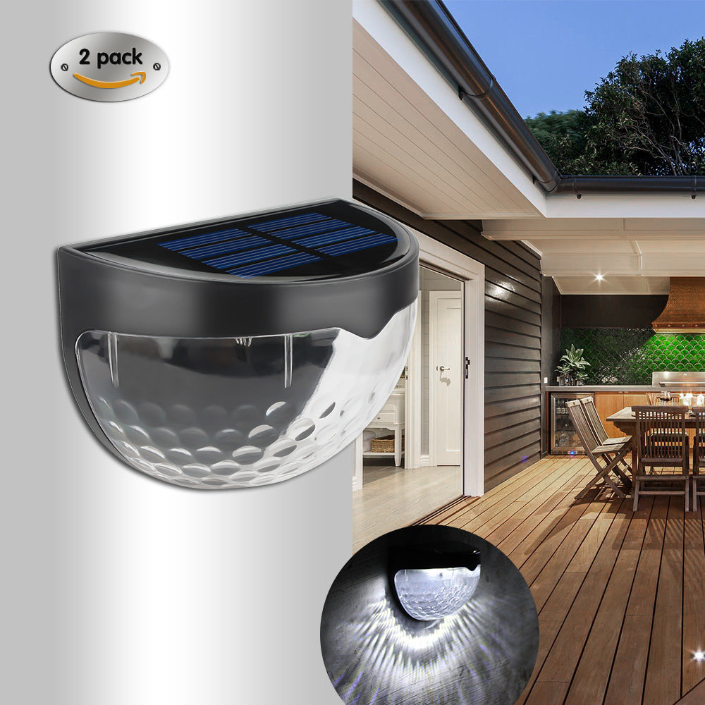 2pcs SM3026 LED Solar Wall Lights Outdoor Lighting Fence Lamp Night Light Garden Yard Decoration