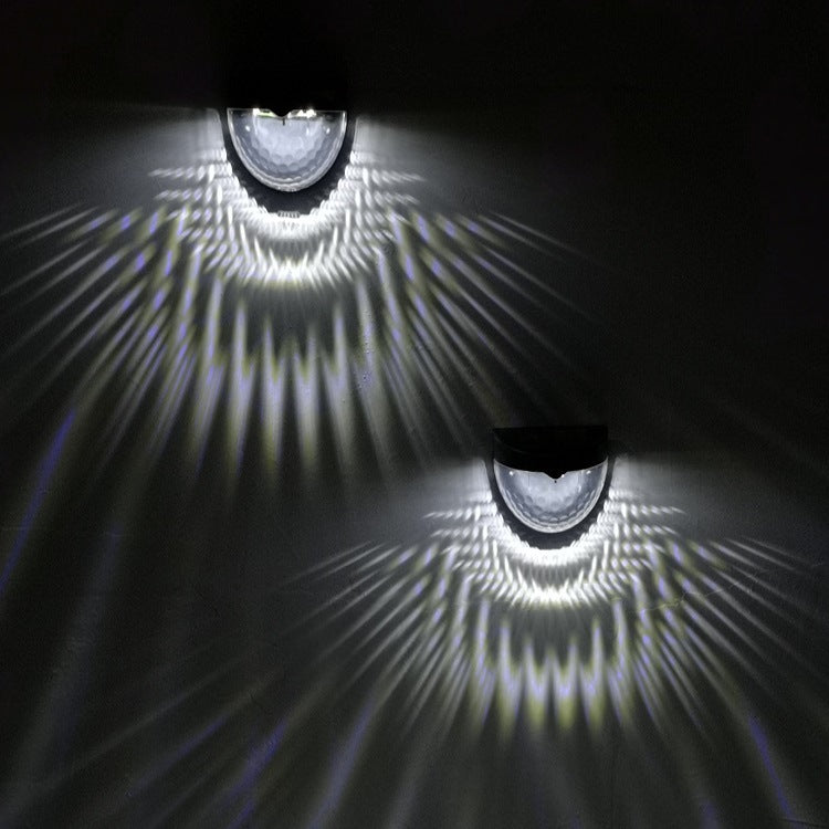 2pcs SM3026 LED Solar Wall Lights Outdoor Lighting Fence Lamp Night Light Garden Yard Decoration